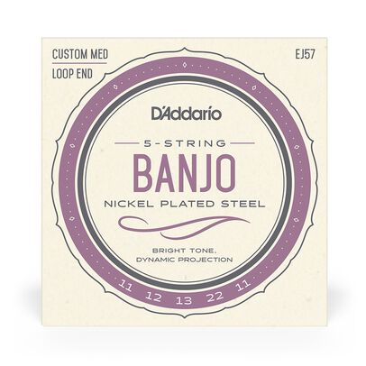 Set De Cuerdas Banjo Nickel Custom Ej57 Med Daddario